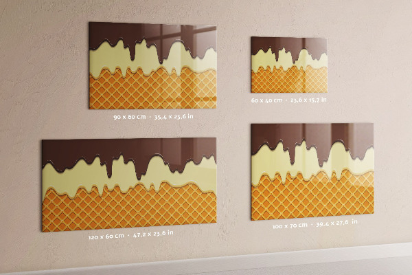 Decoratief glazen wandbord beschrijfbaar en magnetisch Mooie momenten op de ijsbaan