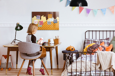 Decoratief glazen wandbord beschrijfbaar en magnetisch Mooie momenten op de ijsbaan
