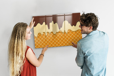 Decoratief glazen wandbord beschrijfbaar en magnetisch Mooie momenten op de ijsbaan