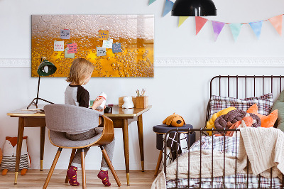 Memobord van glas met print inclusief neodymium magneten Creatief moodboard met prettige herinneringen