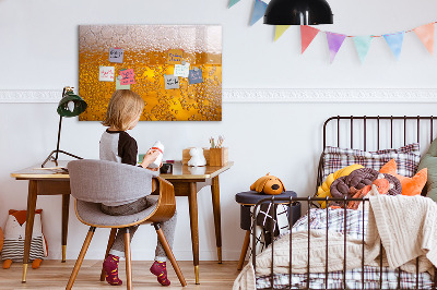 Memobord van glas met print inclusief neodymium magneten Creatief moodboard met prettige herinneringen