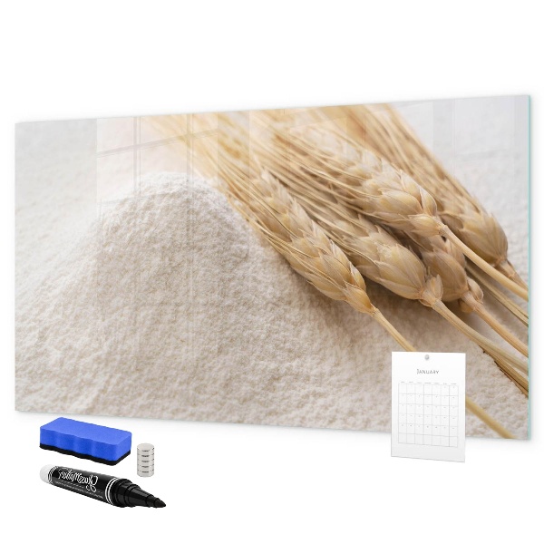 Decoratief glazen wandbord beschrijfbaar en magnetisch Magnetisch bord voor foto's en notities