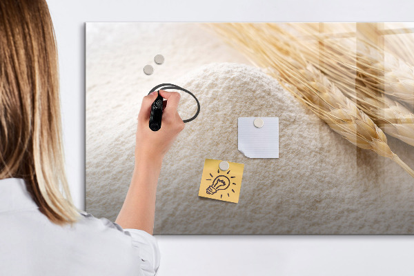 Decoratief glazen wandbord beschrijfbaar en magnetisch Magnetisch bord voor foto's en notities