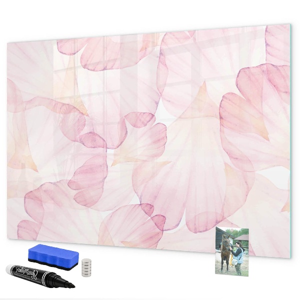 Decoratief glazen wandbord beschrijfbaar en magnetisch Creatief moodboard voor foto's en notities