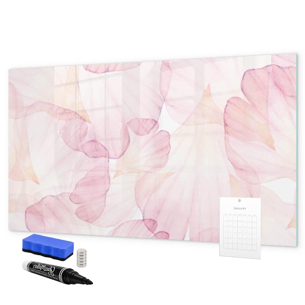 Decoratief glazen wandbord beschrijfbaar en magnetisch Creatief moodboard voor foto's en notities