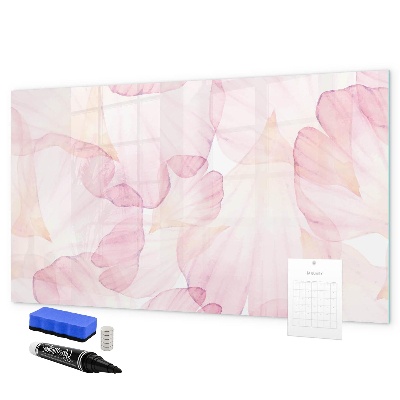 Decoratief glazen wandbord beschrijfbaar en magnetisch Creatief moodboard voor foto's en notities