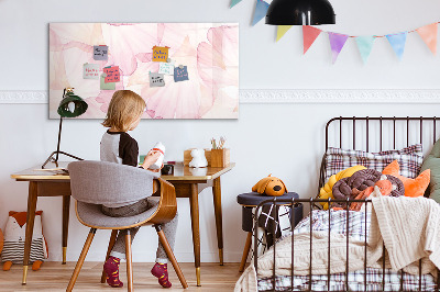 Decoratief glazen wandbord beschrijfbaar en magnetisch Creatief moodboard voor foto's en notities