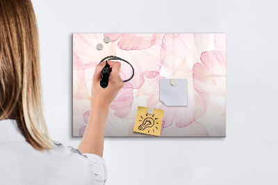 Decoratief glazen wandbord beschrijfbaar en magnetisch Creatief moodboard voor foto's en notities