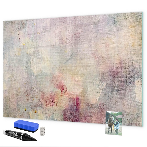 Memobord van glas met print inclusief neodymium magneten Een creatieve ruimte voor het presenteren van foto's