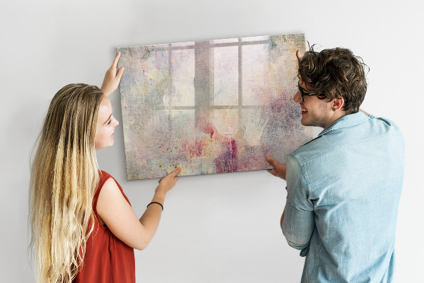 Memobord van glas met print inclusief neodymium magneten Een creatieve ruimte voor het presenteren van foto's