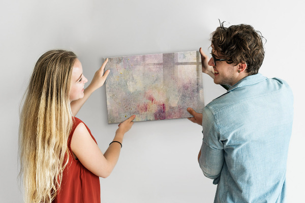 Memobord van glas met print inclusief neodymium magneten Een creatieve ruimte voor het presenteren van foto's