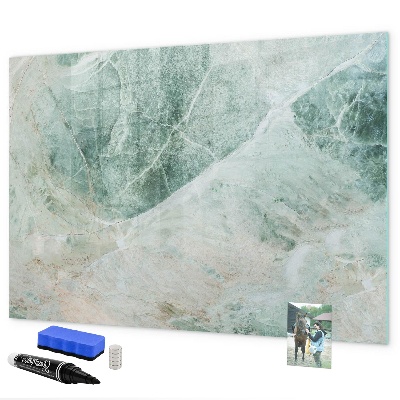 Decoratief glazen wandbord beschrijfbaar en magnetisch Modern prikbord voor notities en foto's