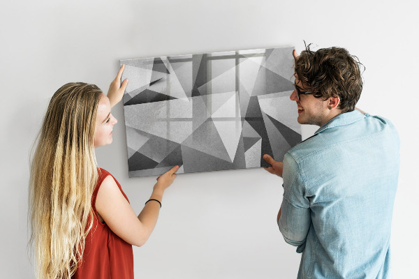 Decoratief glazen wandbord beschrijfbaar en magnetisch Modern prikbord voor notities en foto's
