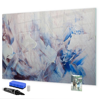 Decoratief glazen wandbord beschrijfbaar en magnetisch Creatief fotopresentatiebord