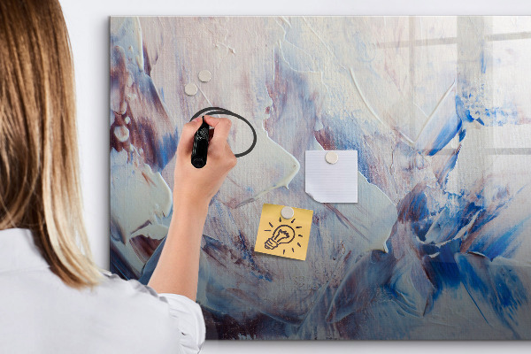 Decoratief glazen wandbord beschrijfbaar en magnetisch Creatief fotopresentatiebord
