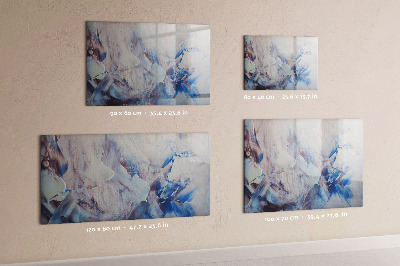 Decoratief glazen wandbord beschrijfbaar en magnetisch Creatief fotopresentatiebord