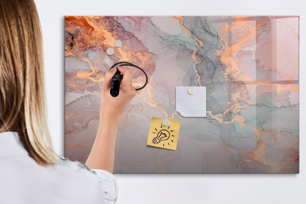 Memobord van glas met print inclusief neodymium magneten Een elegant bord voor notities en foto's