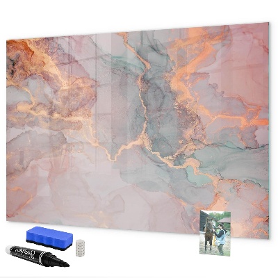 Memobord van glas met print inclusief neodymium magneten Een elegant bord voor notities en foto's