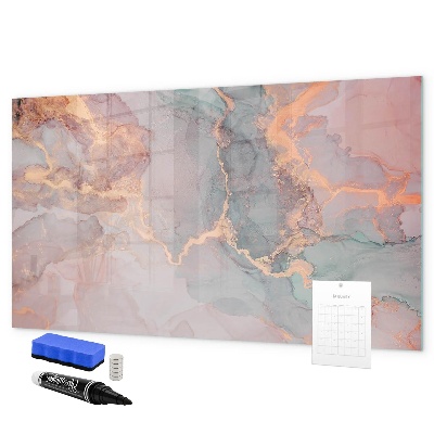 Memobord van glas met print inclusief neodymium magneten Een elegant bord voor notities en foto's