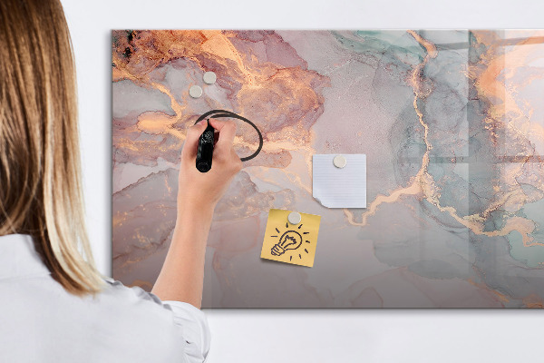 Memobord van glas met print inclusief neodymium magneten Een elegant bord voor notities en foto's