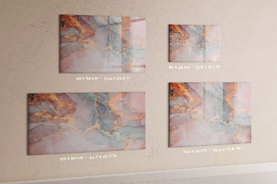Memobord van glas met print inclusief neodymium magneten Een elegant bord voor notities en foto's