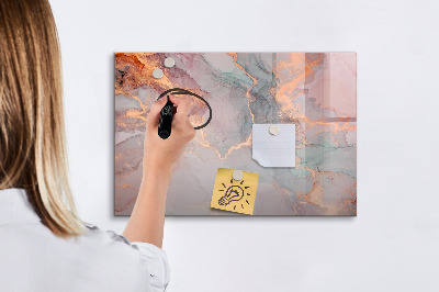 Memobord van glas met print inclusief neodymium magneten Een elegant bord voor notities en foto's
