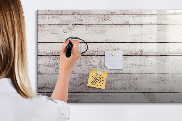 Memobord van glas met print inclusief neodymium magneten Bord voor foto's en notities