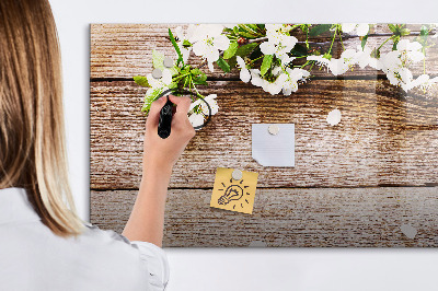 Decoratief glazen wandbord beschrijfbaar en magnetisch Creatief moodboard voor foto's en notities