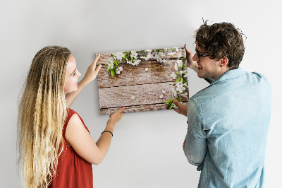 Decoratief glazen wandbord beschrijfbaar en magnetisch Creatief moodboard voor foto's en notities