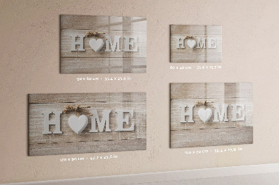 Decoratief glazen wandbord beschrijfbaar en magnetisch Wanddecoratie met ruimte voor foto's