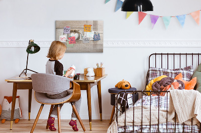 Decoratief glazen wandbord beschrijfbaar en magnetisch Wanddecoratie met ruimte voor foto's