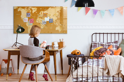 Decoratief glazen wandbord beschrijfbaar en magnetisch Interactieve kaartplanner met foto's