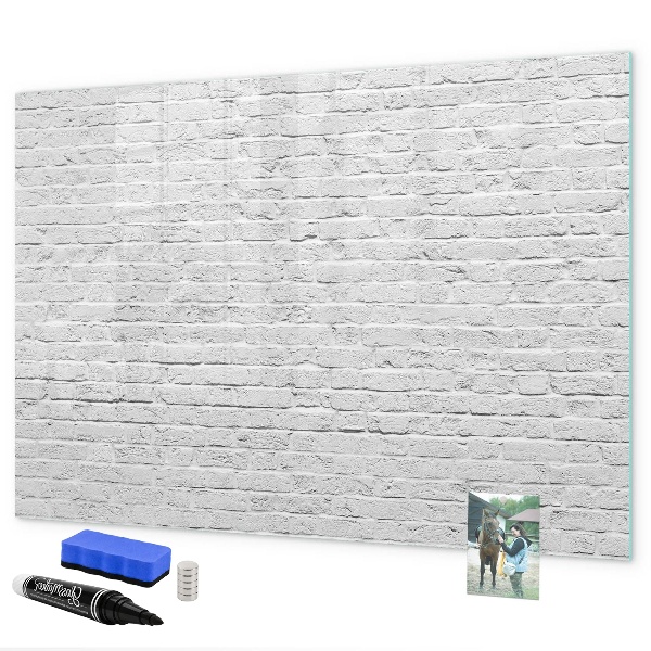 Memobord van glas met print inclusief neodymium magneten Een stijlvol bord voor notities en foto's