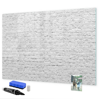 Memobord van glas met print inclusief neodymium magneten Een stijlvol bord voor notities en foto's