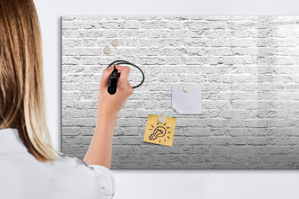 Memobord van glas met print inclusief neodymium magneten Een stijlvol bord voor notities en foto's