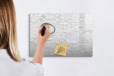 Memobord van glas met print inclusief neodymium magneten Een stijlvol bord voor notities en foto's