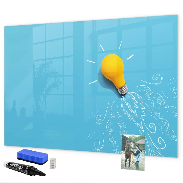 Memobord van glas met print inclusief neodymium magneten Een kleurrijk bord voor het presenteren van foto's
