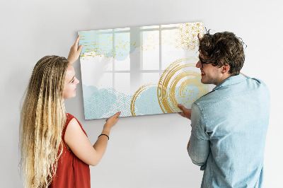 Decoratief glazen wandbord beschrijfbaar en magnetisch Stijlvol bord voor foto's en notities