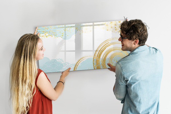 Decoratief glazen wandbord beschrijfbaar en magnetisch Stijlvol bord voor foto's en notities