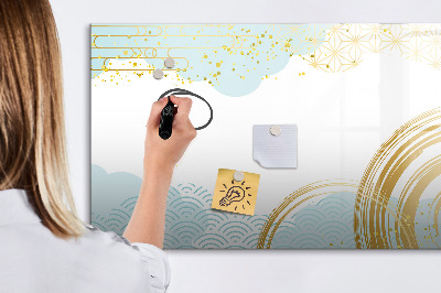 Decoratief glazen wandbord beschrijfbaar en magnetisch Stijlvol bord voor foto's en notities