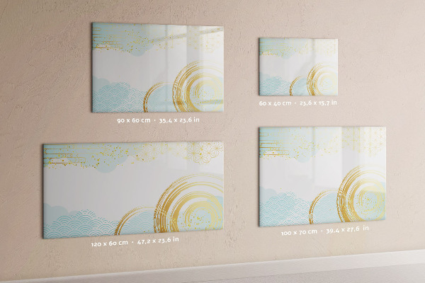 Decoratief glazen wandbord beschrijfbaar en magnetisch Stijlvol bord voor foto's en notities