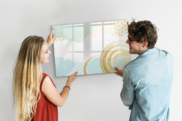 Decoratief glazen wandbord beschrijfbaar en magnetisch Stijlvol bord voor foto's en notities