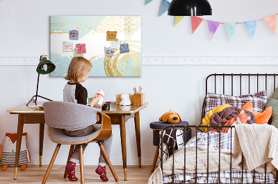 Decoratief glazen wandbord beschrijfbaar en magnetisch Stijlvol bord voor foto's en notities