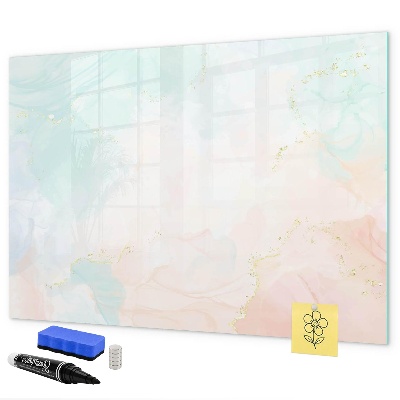 Memobord van glas met print inclusief neodymium magneten Een kleurrijk bord voor het presenteren van foto's