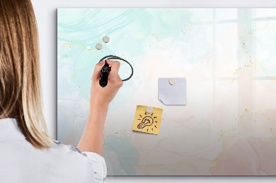 Memobord van glas met print inclusief neodymium magneten Een kleurrijk bord voor het presenteren van foto's