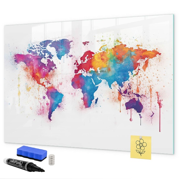 Kleurrijke wereldkaart met foto's