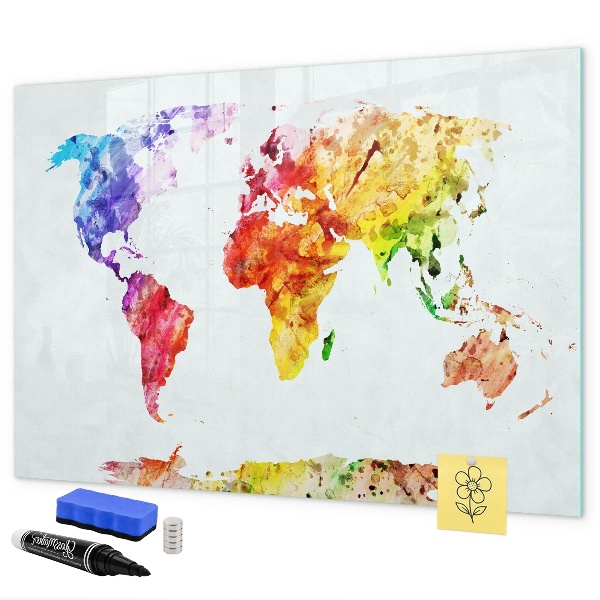 Kleurrijke wereldkaart met foto's