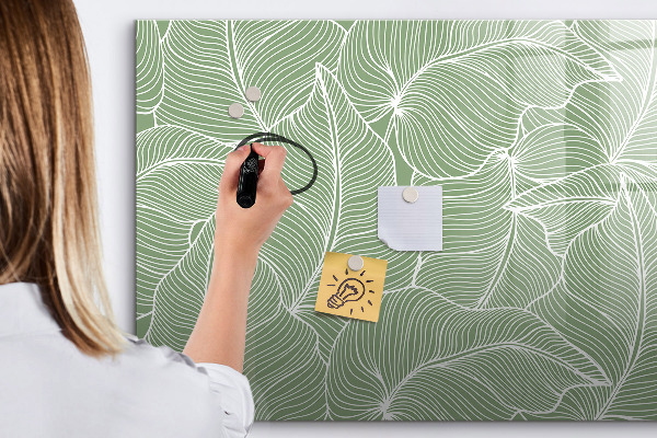 Memobord van glas met print inclusief neodymium magneten Stijlvol fotoprikbord