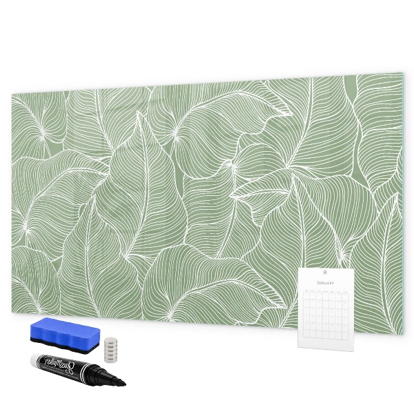 Memobord van glas met print inclusief neodymium magneten Stijlvol fotoprikbord