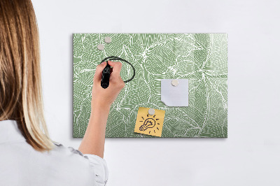 Memobord van glas met print inclusief neodymium magneten Stijlvol fotoprikbord